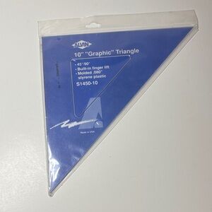 Alvin 10” Clear Graphic Triangle 45/90